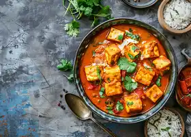Paneer with Spicy Tomato Sauce recipe