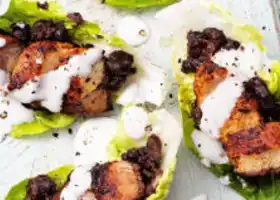 Pork and black bean lettuce tacos | Asda Good Living recipe