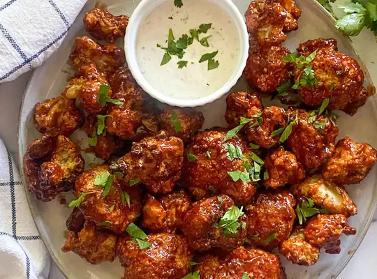 Stashcook | Easy Air Fryer BBQ Cauliflower Wings Recipe