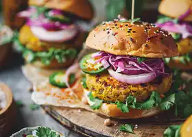 Curried Chickpea Veggie Burger recipe