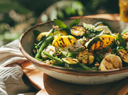 Grilled Vegetable Medley with Lemon-Herb Dressing