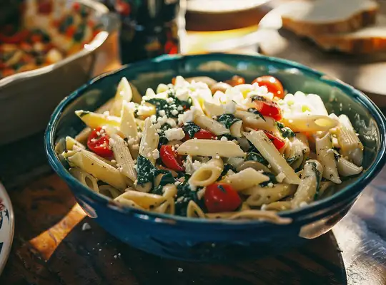 Stashcook | Creamy Feta and Spinach Tomato Penne