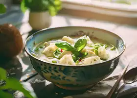 Chicken Dumpling Coconut Soup recipe