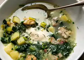 Clam Chowder With Spinach and Dill recipe