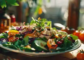 Turkey Cranberry Salad with Walnuts and Feta recipe