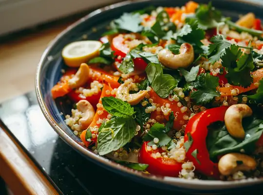 Stashcook | Roasted Carrot & Quinoa Salad with Lemon Herb Dressing