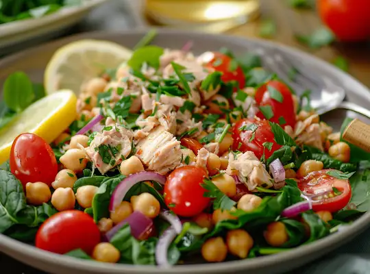 Stashcook | Mediterranean Chickpea & Tuna Salad with Olives