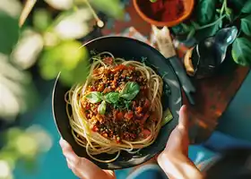 Spicy Vegan Mushroom Bolognese recipe