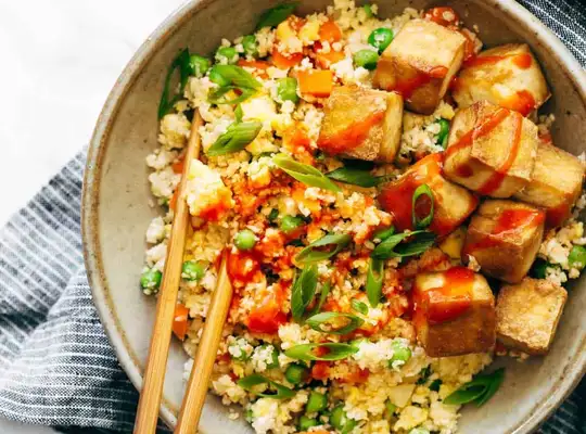Stashcook | Cauliflower Fried Rice with Crispy Tofu
