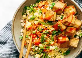 Cauliflower Fried Rice with Crispy Tofu recipe