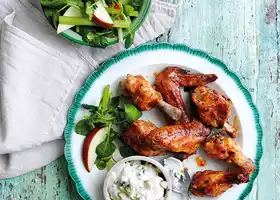 Buffalo wings with blue cheese dip recipe