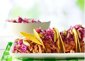 Barbecue Pork Tacos with Apple Slaw recipe