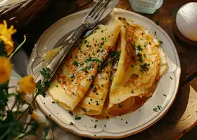 Herb and Cheese Filled Crêpes recipe