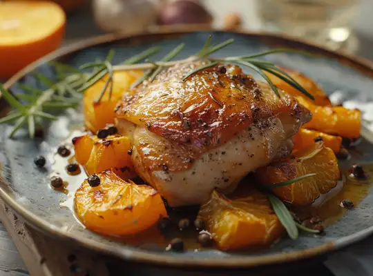 Stashcook | Rosemary Chicken Thighs with Honey Roasted Butternut Squash