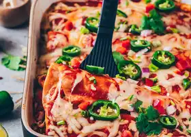 Vegan Enchiladas with Veggies and Beans recipe