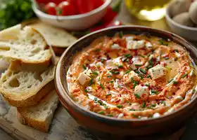 Creamy Feta and Roasted Red Pepper Dip recipe