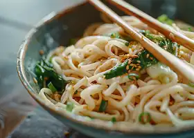 Spicy Hand-Pulled Noodles with Garlic and Greens recipe