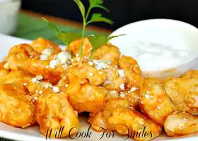 Lighter Boneless Buffalo Wings with Homemade Ranch recipe