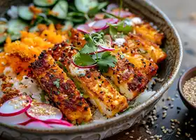 Crispy Tofu Katsu with Sweet Potato Curry recipe