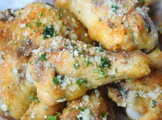 Stashcook | Crispy Baked Garlic Parmesan Chicken Wings