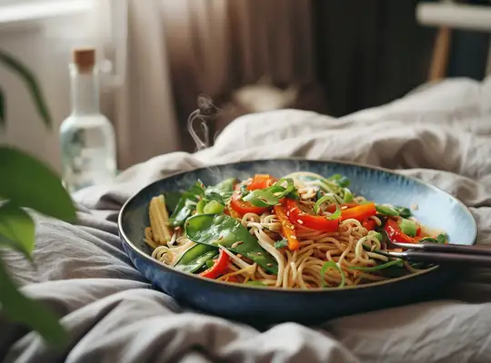 Stashcook | Garlic Ginger Noodle Stir-Fry with Vegetables