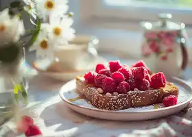 Almond Butter Toast with Raspberries, Maple Syrup & Chia Seeds recipe