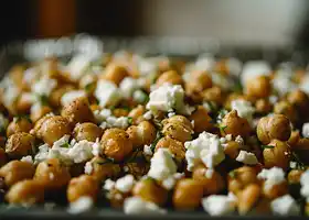 Chili Lime Roasted Chickpeas with Feta recipe