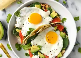 Savory Breakfast Tacos + Coconut "Cream Cheese" recipe