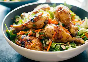 Oven-Baked Teriyaki Chicken with Crunchy Veggie Slaw recipe