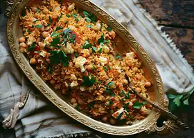 Spiced Chickpea and Cauliflower Rice Pilaf recipe