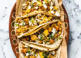 Breakfast Tacos with Chorizo, Potatoes and Eggs recipe