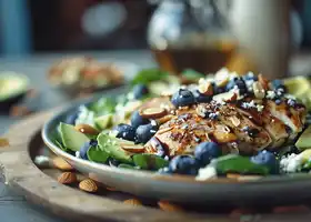 Balsamic Glazed Chicken Salad with Blueberries & Almonds recipe