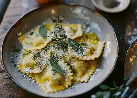 Pumpkin and Goat Cheese Ravioli recipe