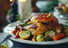 Herb-Roasted Chicken with Lemon-Garlic Vegetables recipe