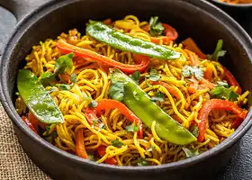 Instant Pot Vegetarian Singapore Noodles recipe