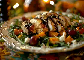 Mixed Greens with Chicken, Roasted Butternut Squash, Goat Cheese & Balsamic Vinaigrette recipe