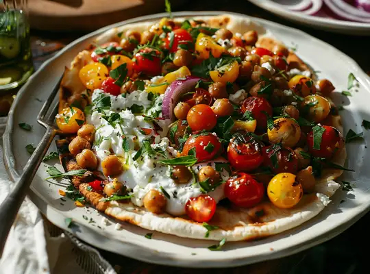 Stashcook | Roasted Chickpea and Vegetable Medley with Herbed Yogurt