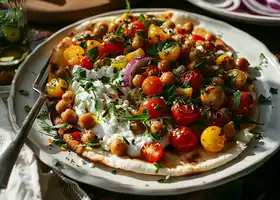 Roasted Chickpea and Vegetable Medley with Herbed Yogurt recipe
