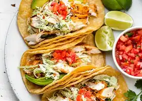 Grilled fish tacos with coleslaw recipe