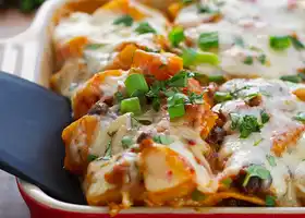 Butternut Squash Black Bean Enchilada Casserole recipe