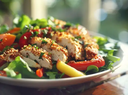 Stashcook | Crunchy Panko Oven-Baked Chicken Salad