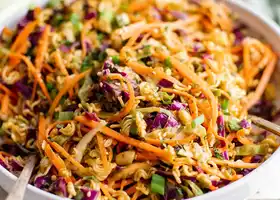 Ramen Noodle Salad with Peanut Dressing (Easy Recipe) recipe