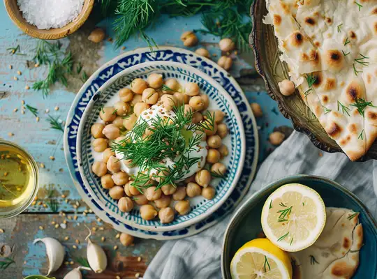 Stashcook | Lemony Chickpeas with Herbed Yogurt