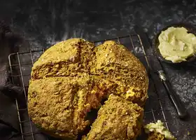 Spring onion and turmeric kefir soda bread recipe