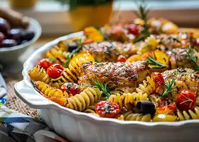 Herbed Chicken and Fusilli Casserole recipe