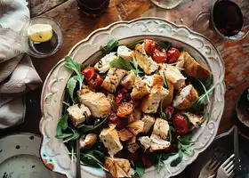 Chicken & Sun-Dried Tomato Salad with Baguette Croutons recipe