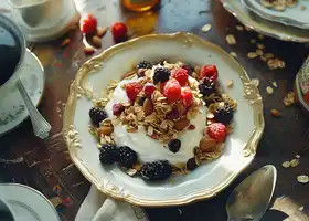 Honey Almond Granola with Mixed Berries & Vanilla Yogurt recipe