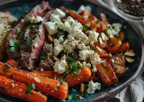 Spiced Beef with Cumin Roasted Vegetables & Feta recipe