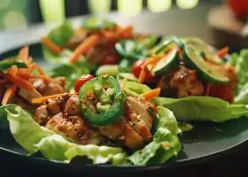 Spicy Honey-Lime Chicken Lettuce Cups recipe