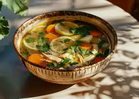 Chicken Vegetable Soup with Lemon and Parsley recipe